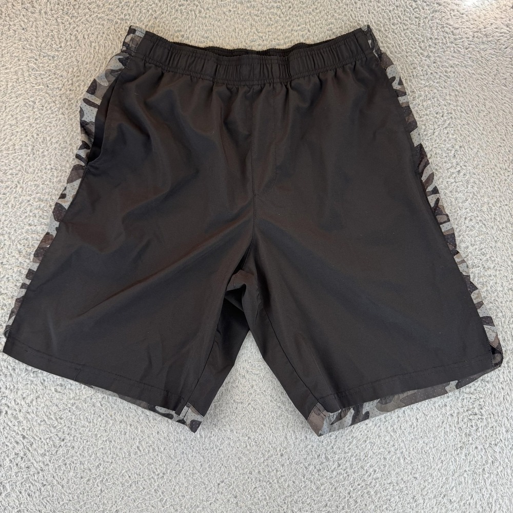 Tapout Shorts‎ Mens Medium Black Camo Trim MMA Athletic Training Stretch WWE
